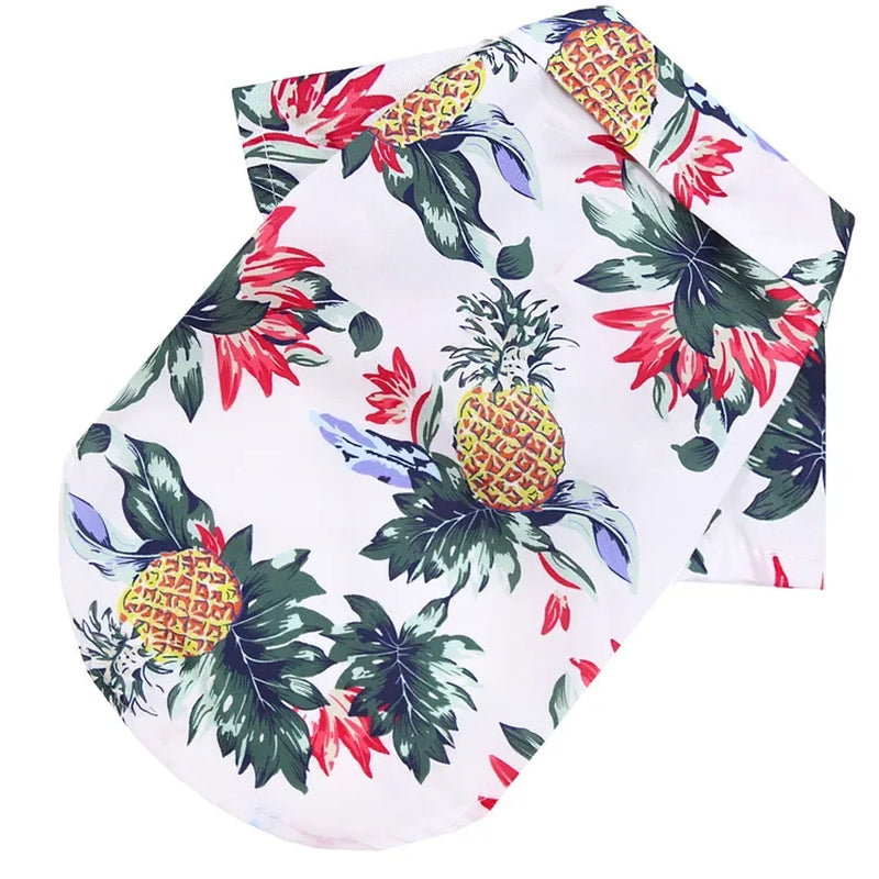 Hawaiian Style Pet Dog Clothe Summer Sandbeach Dog Shirts for Small Medium Dogs Puppy Cat Clothing Ropa Perro Pug French Bulldog