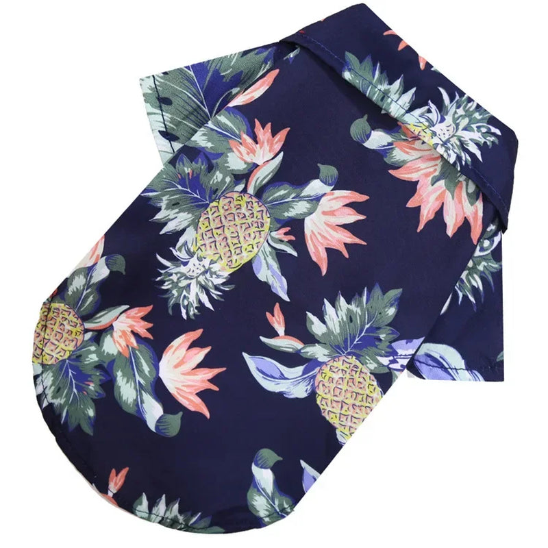 Hawaiian Style Pet Dog Clothe Summer Sandbeach Dog Shirts for Small Medium Dogs Puppy Cat Clothing Ropa Perro Pug French Bulldog