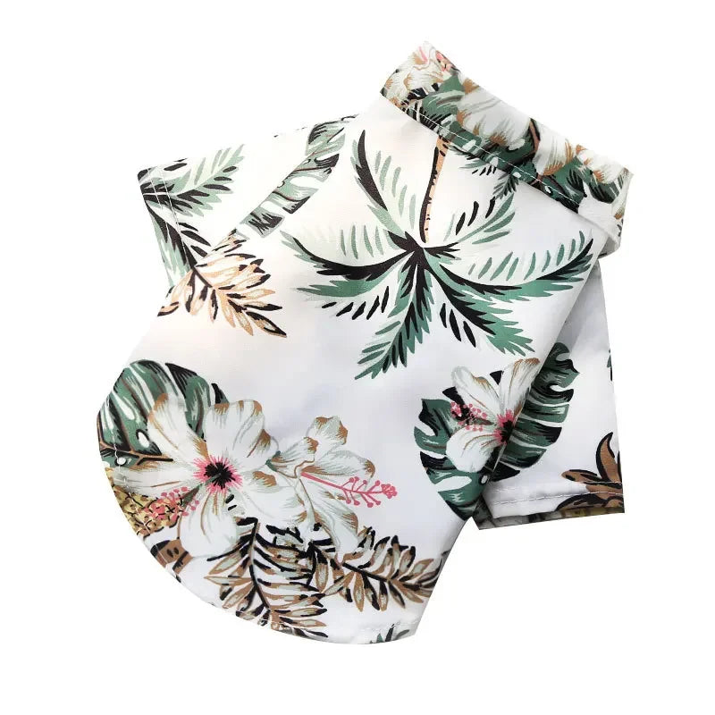 Hawaiian Style Pet Dog Clothe Summer Sandbeach Dog Shirts for Small Medium Dogs Puppy Cat Clothing Ropa Perro Pug French Bulldog